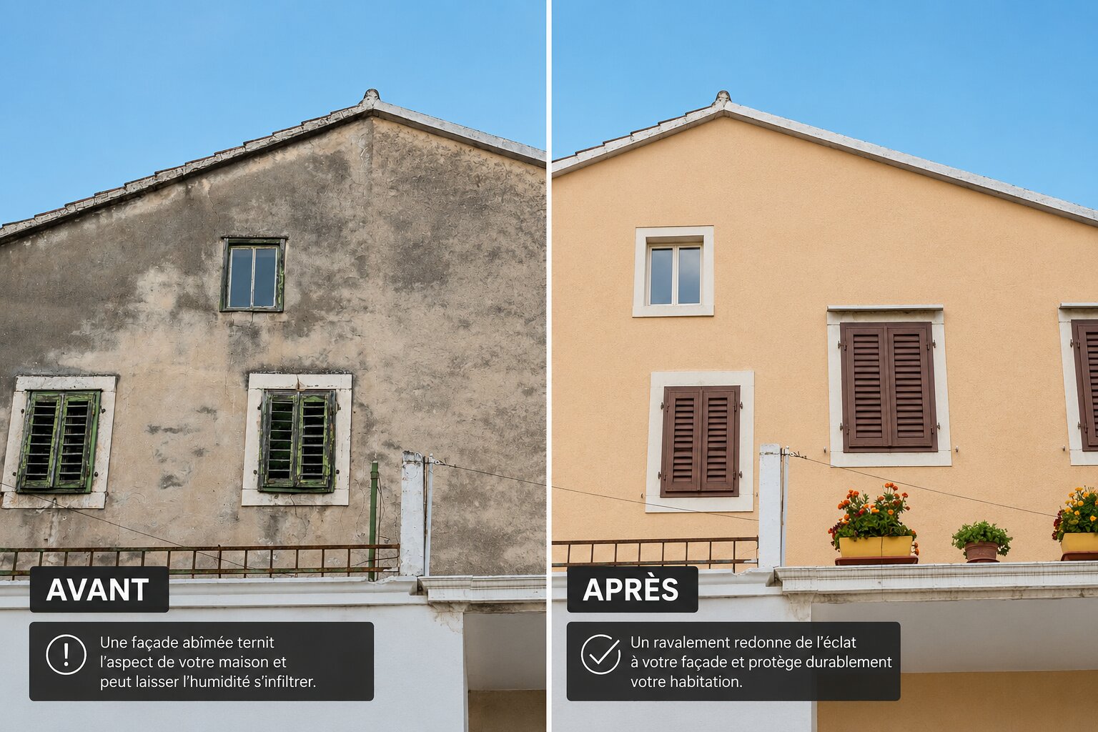 Photo professionnelle illustrant le service Ravalement de façade à Lille et dans les Hauts-de-France
