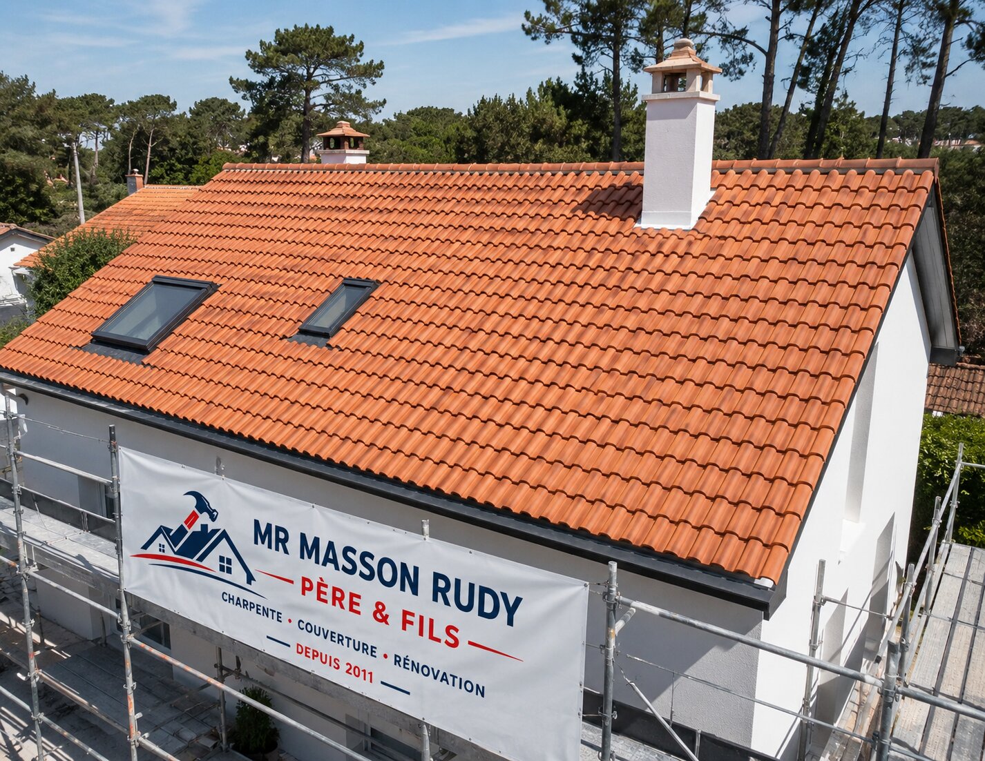 Photo professionnelle illustrant le service Réfection complète toiture à Lille et dans les Hauts-de-France